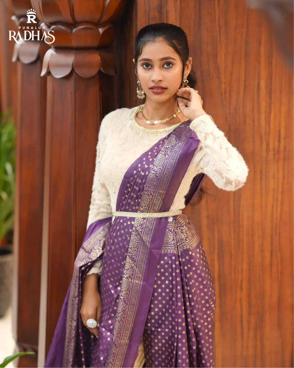 Vichitra Silk Saree - Image 3