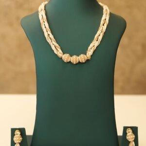 braided pearl necklace set