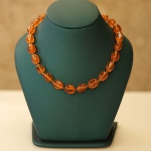 oval bead gemstone necklace