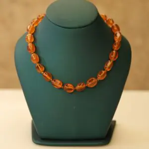 oval bead gemstone necklace