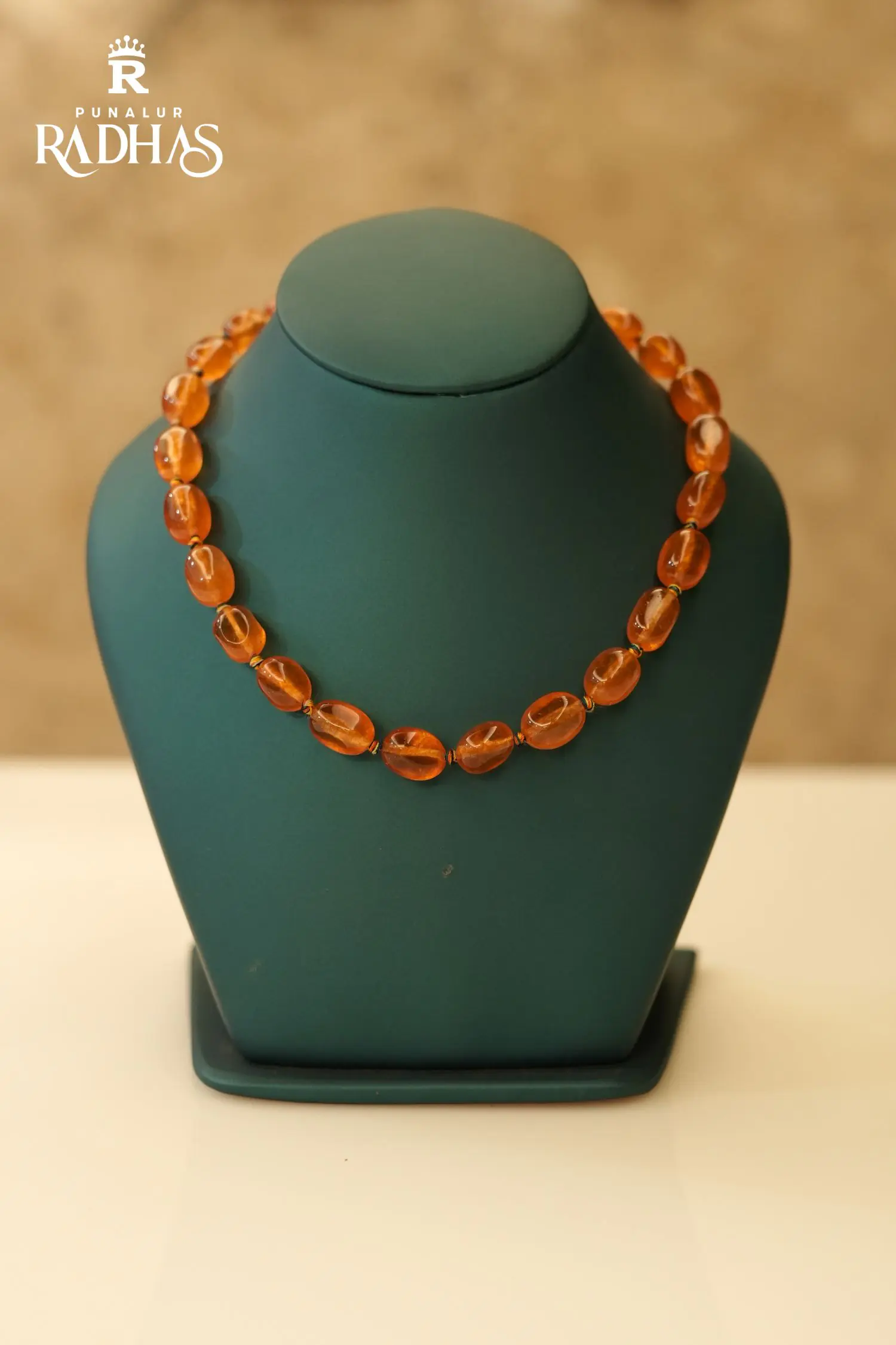 oval bead gemstone necklace