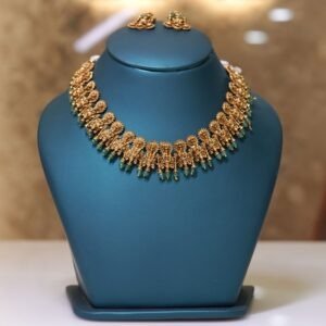 traditional south indian temple choker necklace