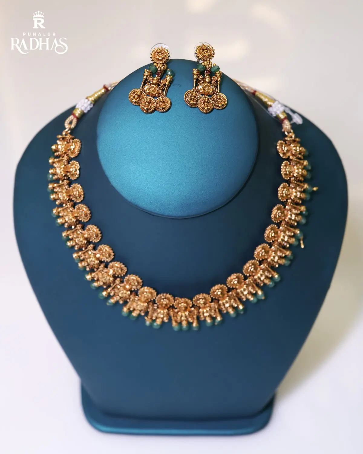 traditional south indian temple choker necklace