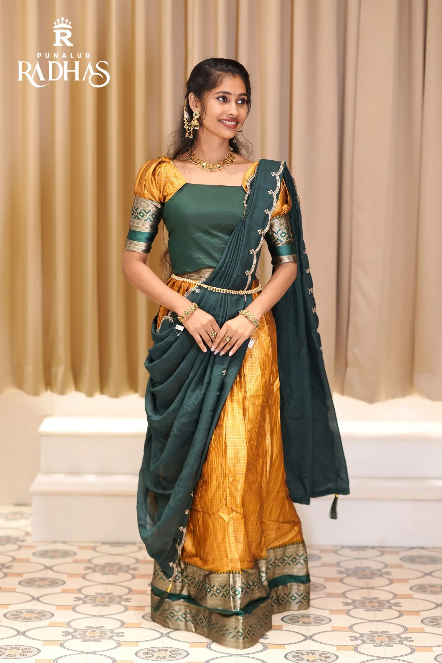 semi stitched dhavani