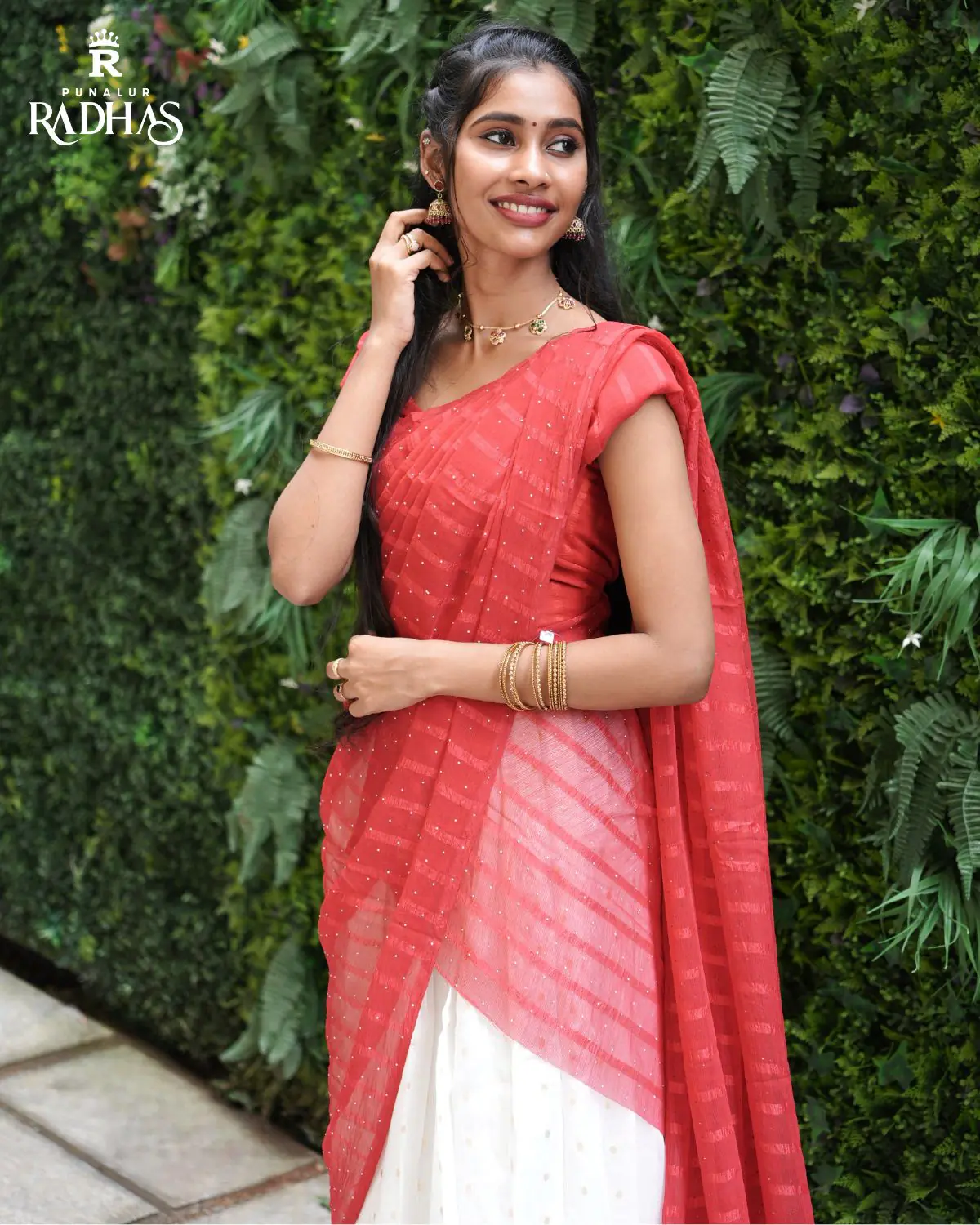 Unstitched Dhavani Set - Image 2