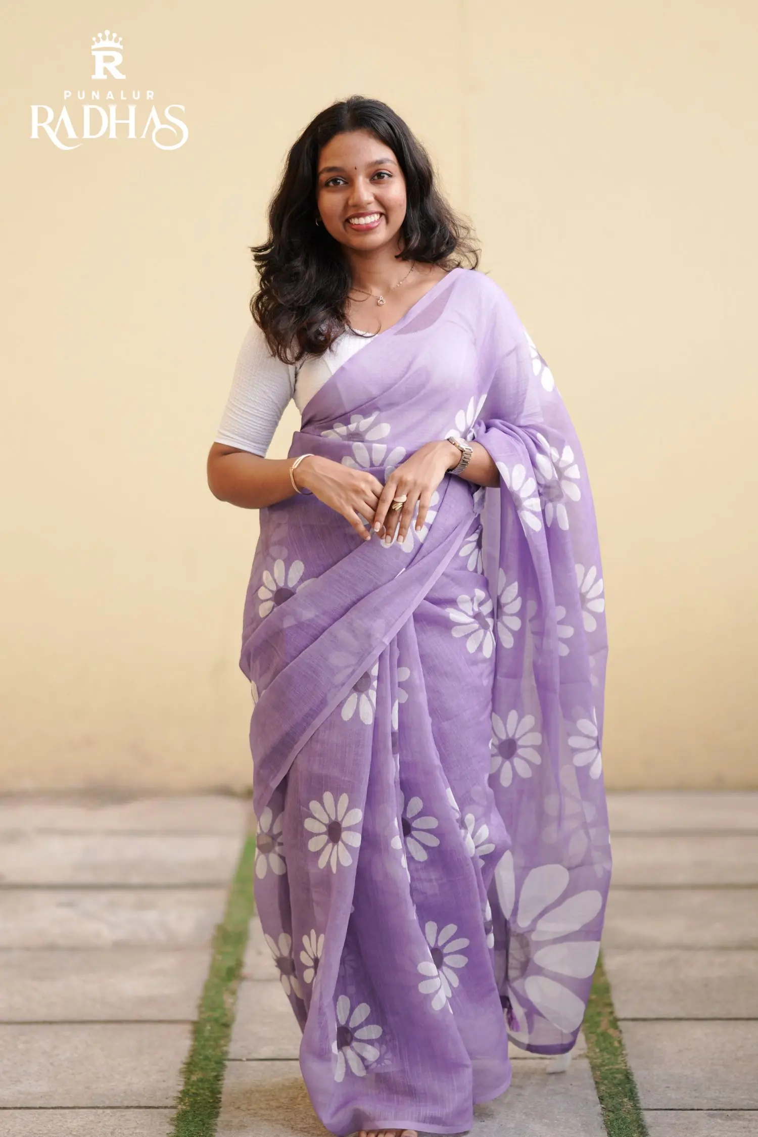 floral cotton saree