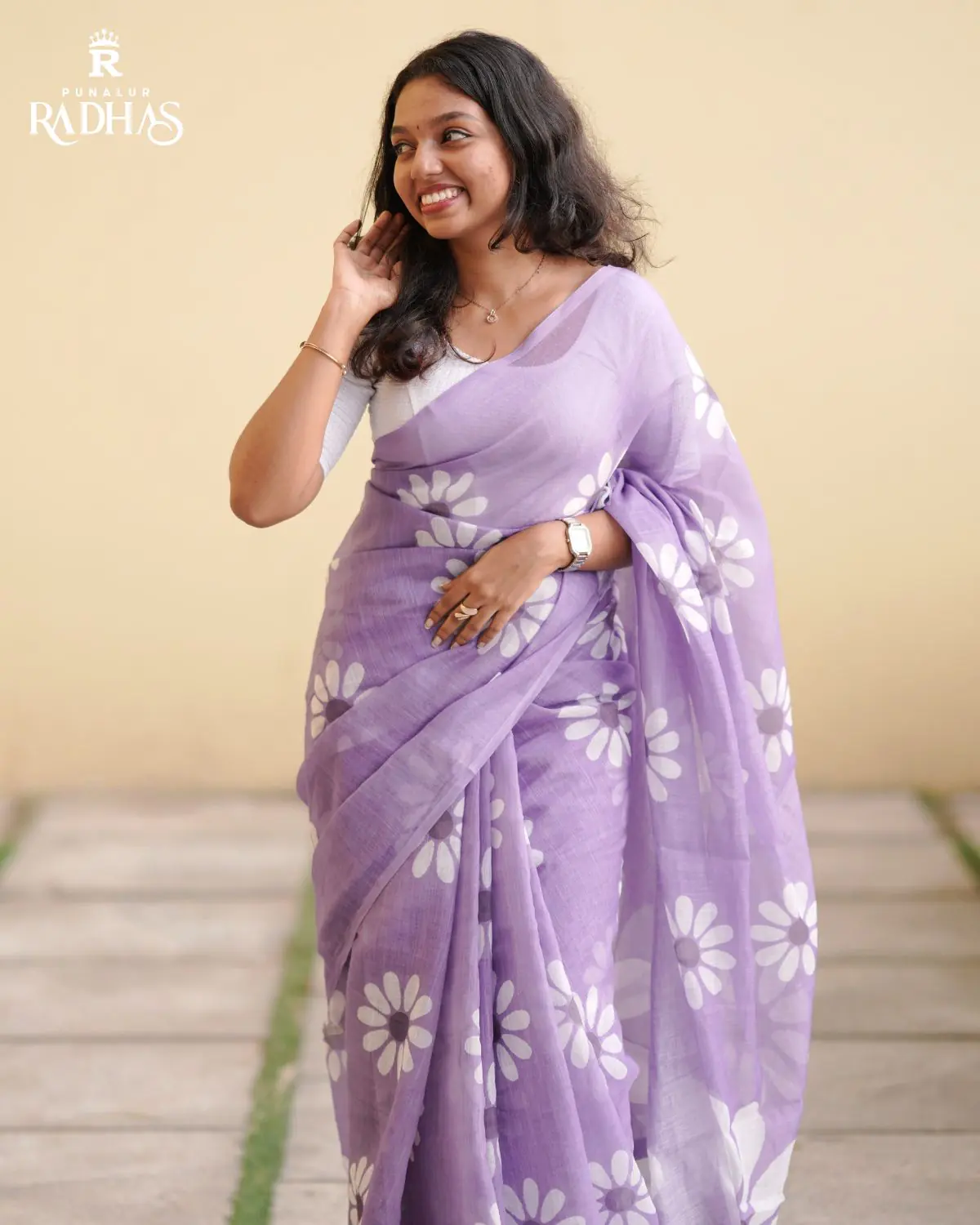 floral cotton saree